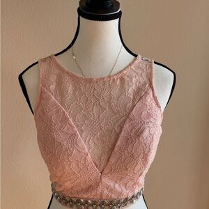 Top
City Triangles Blush Lace Top size 9